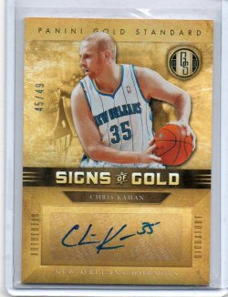 2012 Panini Gold Standard Chris Kaman Signs of Gold