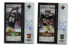 2013 Panini Contenders Kenny Stills Cracked Ice Base + Variation