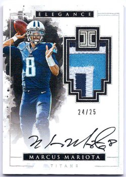 2016 Panini Impeccable Marcus Mariota Elegance Patch Autograph