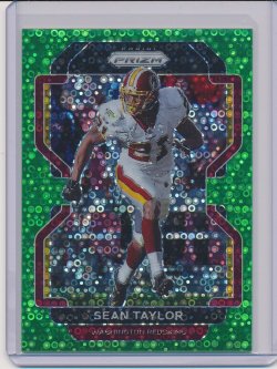    Sean Taylor 2021 Panini Prizm Prizms No Huddle Neon Green /5