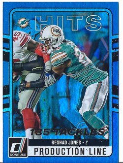 2016 Panini Donruss Production Line Hits Holo Reshad Jones