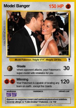 2012  Busting Packs Pokemon Tom Brady AKA Model Banger