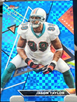 2023 Topps Composite Football Jason Taylor Finest Blue Checkerboard Refractors 