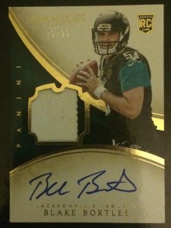 2014 Panini Immaculate Collection Blake Bortles Autographed RC Relic #70/99
