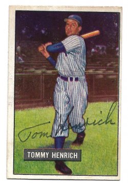 1951 Bowman  1951 Tommy Henrich auto
