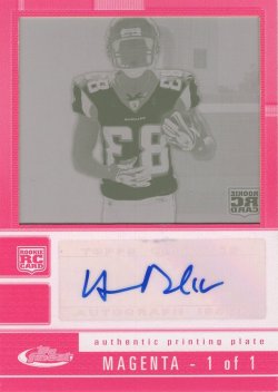    Harry Douglas 2008 Topps Finest Magenta Prining Plate Autograph