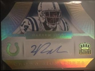 2014 Panini Crown Royale Hakeem Nicks Crown Signatures Auto 06/10