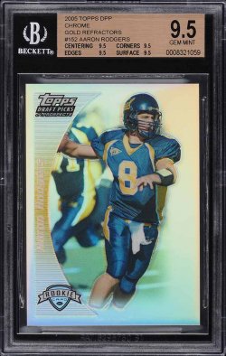 2005 Topps Draft Pick & Prospects Chrome Gold Aaron Rodgers