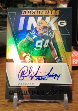 2017 Panini Absolute Absolute Ink Kabeer Gbaja-Biamila