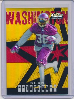    Sean Taylor 2004 Finest Gold Refractor RC /50