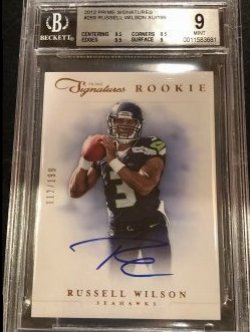 2012 Panini Prime Signatures #269 Russell Wilson AU/199 RC