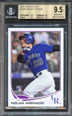 Nolan Arenado 2013 Panini Select Baseball Rookie RC Gold Prizm 06/25 - BGS  9.5