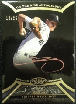 2013 Topps Tier One Chris Sale On The Rise Auto Red Parallel 12/25