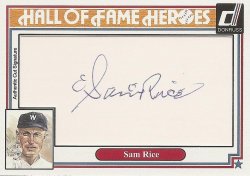2015  Custom Hall of Fame Heroes Autographs Sam Rice