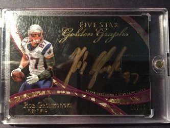 2014 Topps Five Star #FSGG-RG Rob Gronkowski "Golden Graphs - Purple"