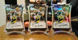 2016 Panini Select Die Cut Auto Rainbow Clay Matthews