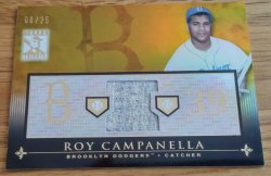 2010 Topps Tribute Certified Memorabilia Card Roy Campanella - G.U. Jersey -  # 08/25