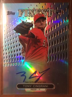 2013 Topps Finest Refractor Tony Cingrani