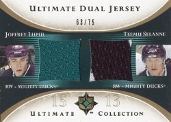 2005/06 Upper Deck Ultimate Collection Jerseys Dual Selanne/Lupul