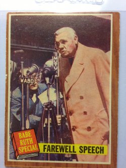 1968 Topps  Babe Ruth Farewell Speech