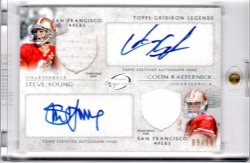 2011 Topps Legends Steve Young Colin Kaepernick