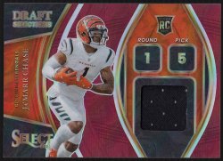 2021 Select Draft Selections Memorabilia Prizm Red JaMarr Chase