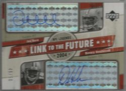 2004 Topps NFL Legends Joe Horn/Devery Henderson Link to the Future Dual Auto