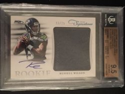 2012 Panini Prime Signatures Rookie Jumbo Materials Prime Signatures #2 Russell Wilson