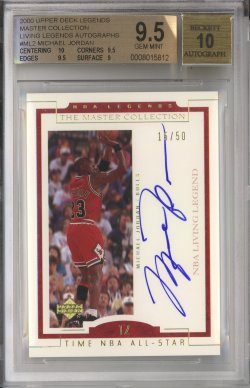 2000 Upper Deck Legends Master Collection Living Legends Autographs #ML2 Michael Jordan