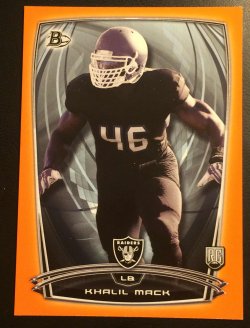 2014 Topps Bowman Football Khalil Mack RD #d 256/299