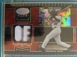 2004 Leaf certified cuts gu torii hunter gu jersey