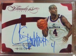 2013-14 Panini Flawless Chris Webber Ruby AU #9/15