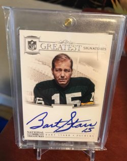 2012 Panini National Treasures NFL Greatest Auto Bart Starr