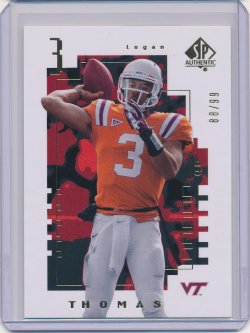    Logan Thomas 2014 SP Authentic Future Watch Gold RC /99