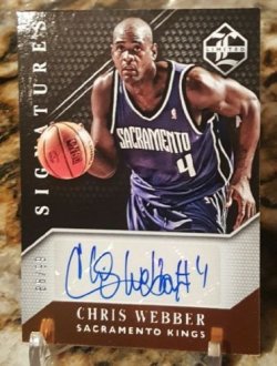 2015-16 Panini Limited Signatures Chris Webber AU #86/99