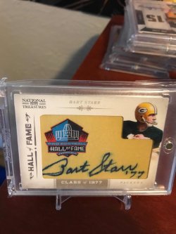 2012 Panini National Treasures Hall of Fame Class of 77 auto Bart Starr