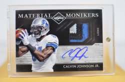 2011 Panini Limited Calvin Johnson Material Monikers Prime /10