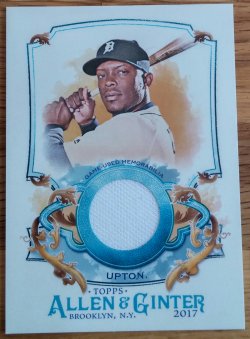 2017 Topps Allen & Ginter Justin Upton - G.U. Jersey