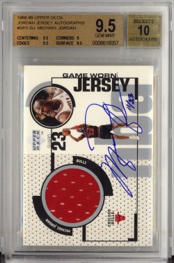 1998-9 Upper Deck Jordan Jersey Autographs #SPX-GJ Michael Jordan