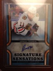 2013/14 Upper Deck Upper deck series 1 Jeremy Morin Signature Sensations SS-mo