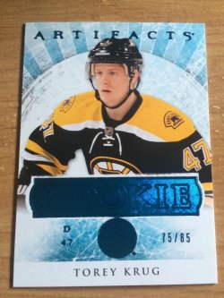 2012 Upper Deck Artifacts Torey Krug Sapphire Rookie