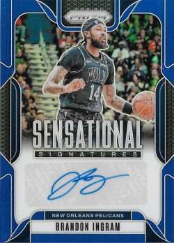 2024-25 Panini Prizm Sensational Signatures Blue Brandon Ingram #ed 21/49