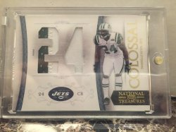 2011 Panini National Playoff Treasures Darrelle Revis Colossal Dual Patch/Jersey