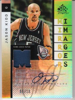 2006 Upper Deck Reflections Jason Kidd & Steve Nash Mirror Image Dual Patch Auto Side A