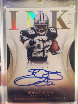 2014 Panini Immaculate Collection  Emmitt Smith Ink Gold/10