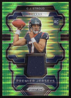 2023 Panini Prizm Premier Jerseys Neon Green C.J. Stroud