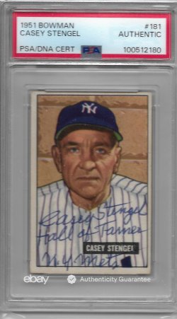 1951 Bowman  1951 Casey Stengel PSA/DNA
