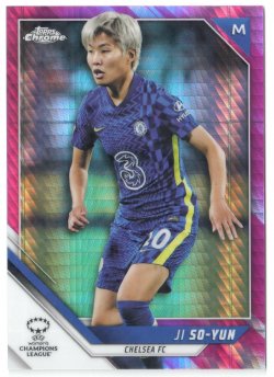 2021-22 Topps  Chrome UEFA Womens Champions League Pink Prism Refractor Ji So-Yun