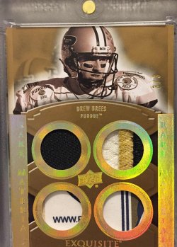 2010 Upper Deck Exquisite  Drew Brees Exquisite Rare Materials