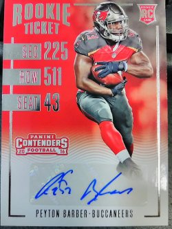 2016 Panini Contenders Peyton Barber Rookie Ticket Autograph